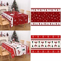 Christmas Tablecloth Merry Chirstmas Decoration For Home 2024 Xmas Snowflake Table Cloth Navidad Noel Notal New Year 2025 Dec 2