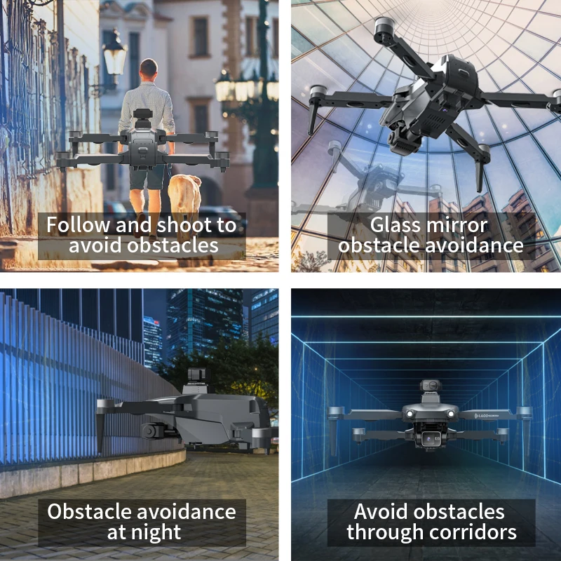 L600 PRO MAX GPS Drone 8K Professional HD Camera 3-Axis Gimbal Brushless Obstacle Avoidance Large Screen FPV Dron RC Quadcopter