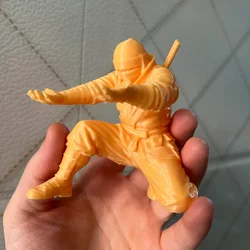 Compact 3D Printed Ninja Pen Holder - Creative Desktop Organizer & Modern Gift Ornament (Gold without pen)