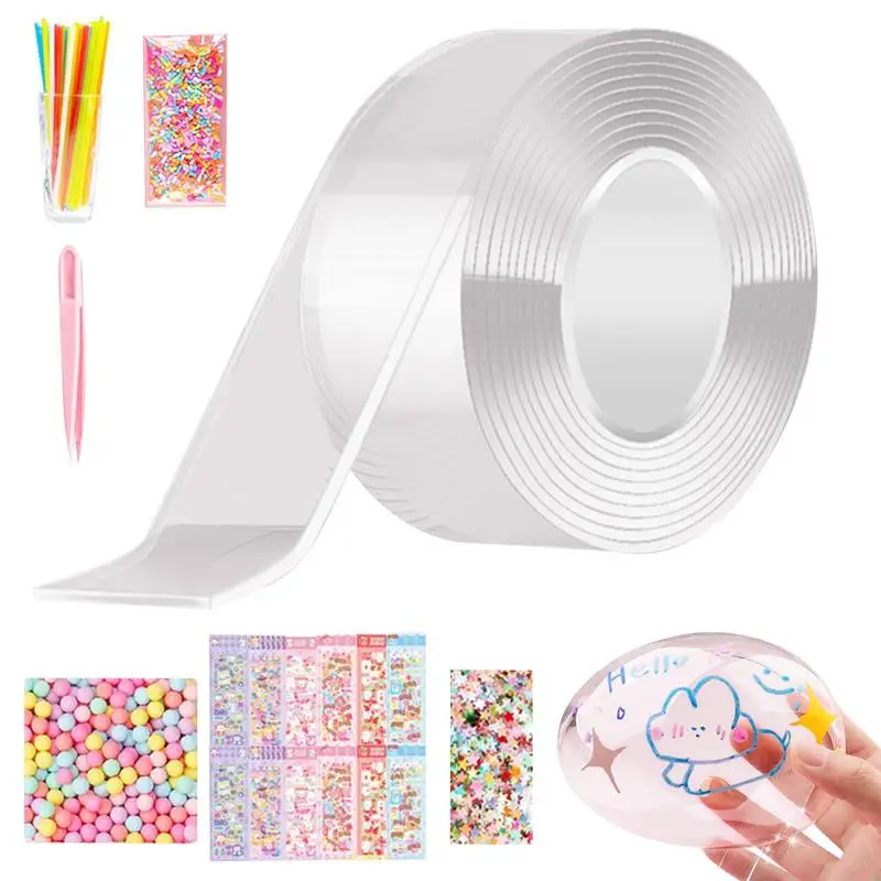 

Nano Bubble Tape Toy Bubble Blowing Toy DIY Tape Multi-Purpose PET Material DIY Craft Pinch Toy For School Home Travel And Other