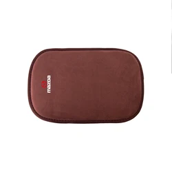 Luxurious Suede Car Armrest Protection Cushion Mat - 1pc (Brown for mazda)