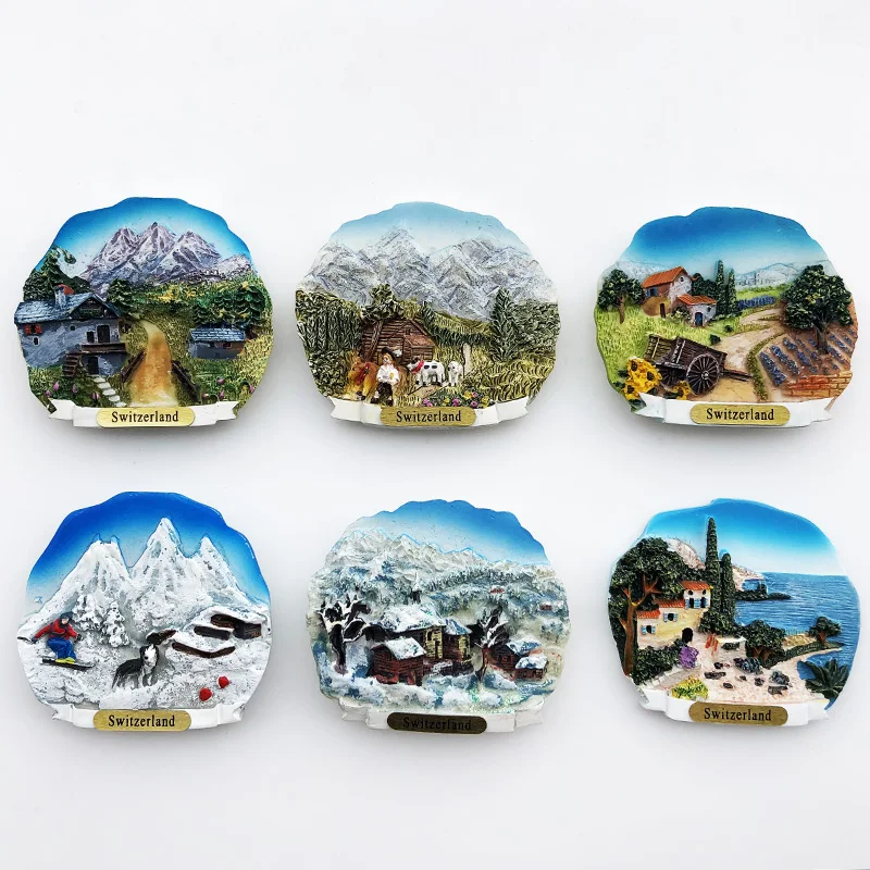 Description Picture 2 of itemEurope Switzerland 3D Fridge Magnets Tourism Souvenir Refrigerator Magnets Sticker Collection Handicraft Decoration Articles