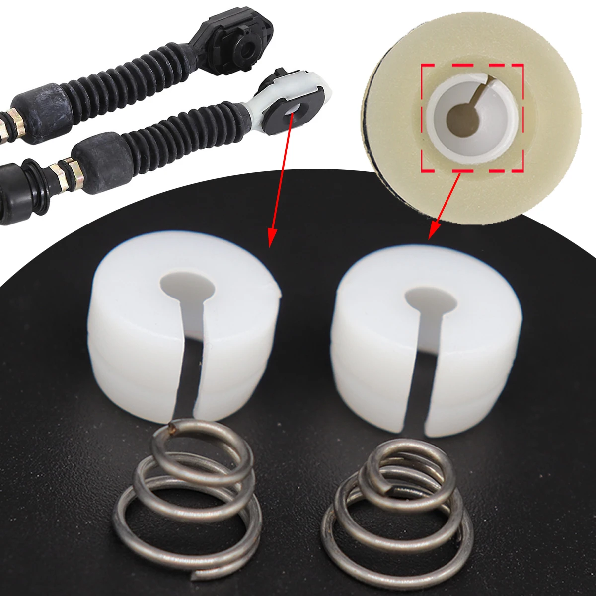 Manual Gear Cable Bushing End Bush Clip Spring Gearbox Selector Lever gear shifter gearbox control cable repair kit gearbox clutch fork boot For Opel Vauxhall Mokka X Astra J H Zafira Insignia A