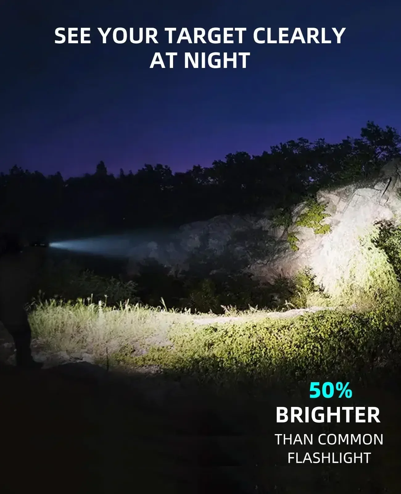 Tactical Rechargeable Flashlight for Hunting Camping