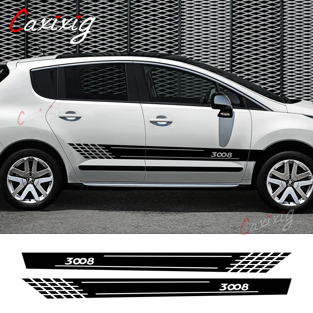 Adesivi Laterali Per Portiera Dell'Auto Per Peugeot 2008 3008 Accessori Auto Tuning Sport Gt Line Styling Linee Di Vita In Vinile Fai Da Te Decalcoman