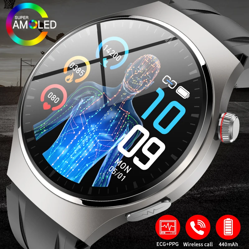 2024 Per Huawei Xiaomi Nfc Smart Watch Men Ecg + Ppg Ai Voice Bluetooth Call Ip68 Smartwatch Impermeabile Cardiofrequenzimetro