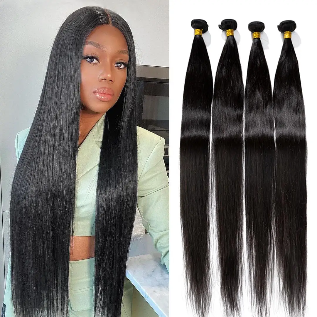 3 10 bundles Human Hair Bundles Brazilian Hair Weave Bundles Straight Human 30 32 Inch Extension