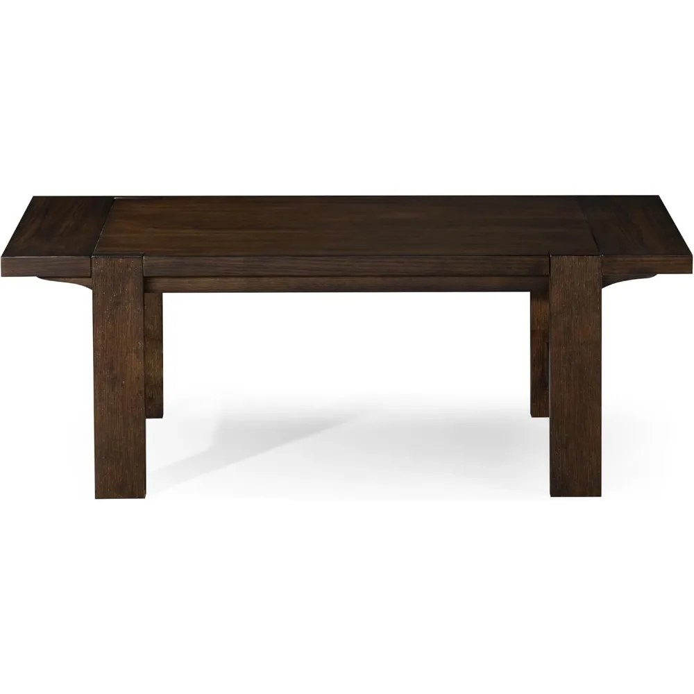 Wood Coffee Table, 48" x 24", Rustic Farmhouse Living Room Furniture, Industrial Modern Room Decor, (Aged Brown) Café Tables 3