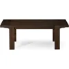 Wood Coffee Table, 48" x 24", Rustic Farmhouse Living Room Furniture, Industrial Modern Room Decor, (Aged Brown) Café Tables 3