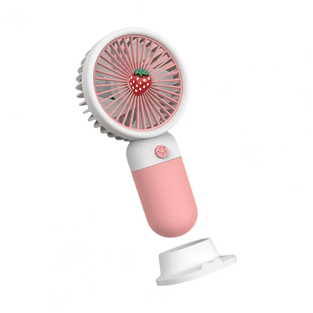Mini Fan Multifunctional Cool Rechargeable Summer Cartoon Fruit Handheld Mini Fan Phone Rack for Dormitory