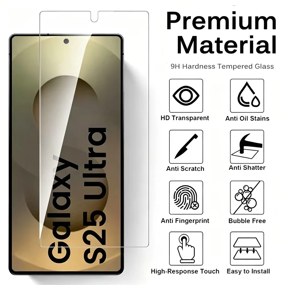 Premium 9H Glass Screen Protector with Fingerprint Unlock Feature (1-5 Pack)