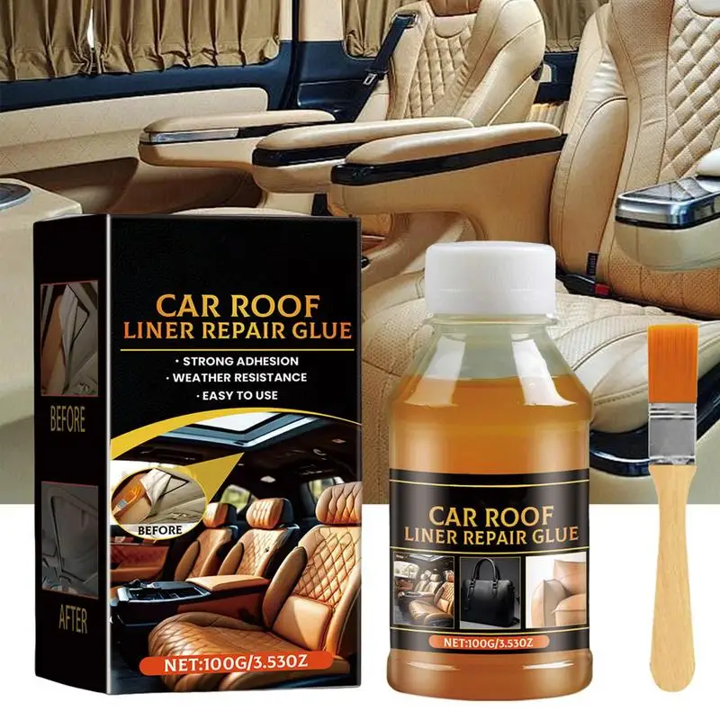 Car Headliner Glue Car Headliner Fabric Glue Self-adhesive Interior Roof Repair Leather Repair Powerful Spray Fixes car glue