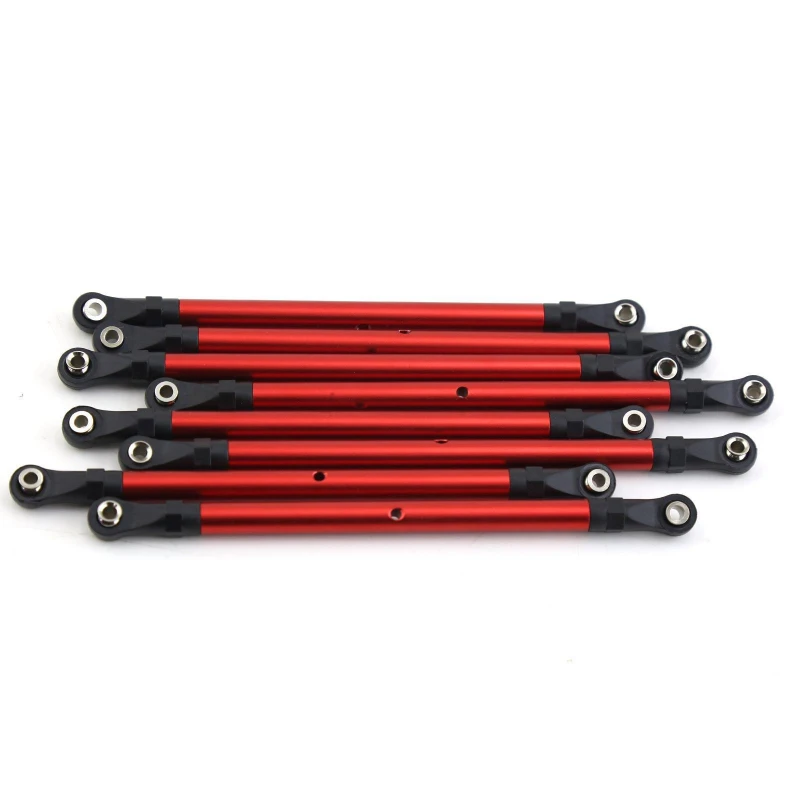 

8 PCS Aluminum Alloy RC Link Rod Linkage Set 313MM Wheelbase For 1/10 AXIAL SCX10 90046 TRX4 RC Crawler Car Accessories