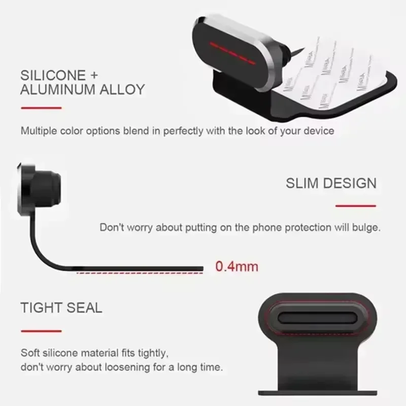 Metal Dust Plugs Type C Charging Port Cover for iPhone 16/15 ProMax/15plus Universal USB-C Stopper Protector Cap 5/1Pcs