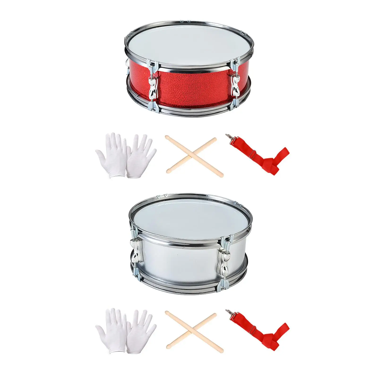 11" Snare Drum Professional Shoulder Strap Portable Percussion Instrument
