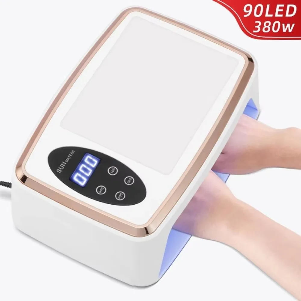새로운 90LED LED 네일 램프 다기능 네일 아트 머신 핸드 필로우 라이트 휴대용 UV 경화 램프 (매니큐어 살롱용)