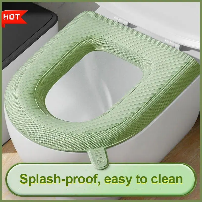 Toilet Cover Bathroom Warmer Toilet Seat EVA Waterproof Toilet Seat Cover Pad Waterproof Removable Toilet Seat Pad Household Too