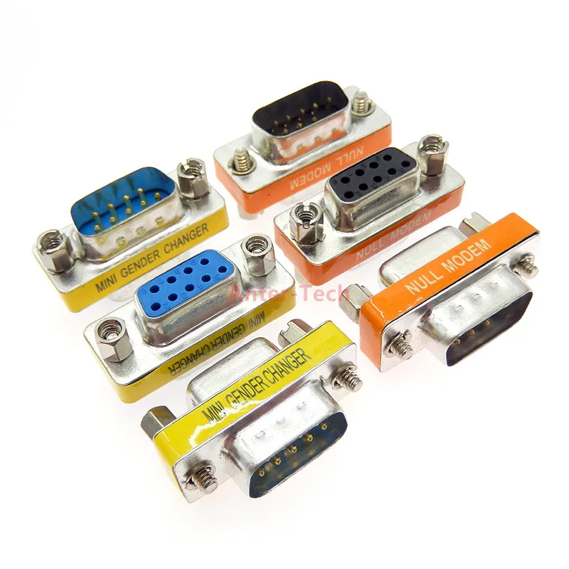 6 Adattatori DB9 Maschio/Femmina | Convertitore Genere Per Porta Seriale 9 Pin - Foto 4