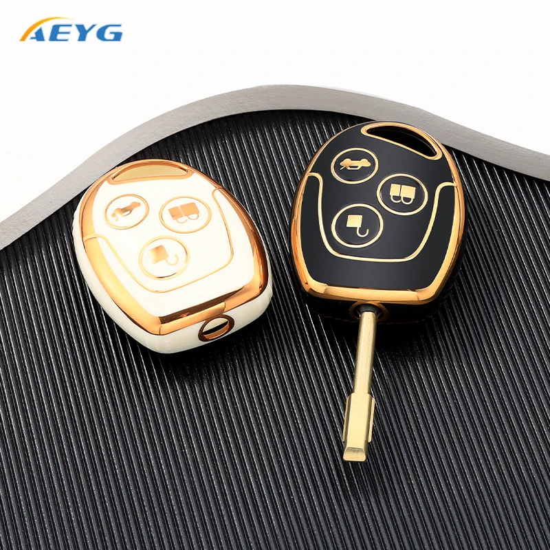 Ford 3 Pulsanti Car Key Shell Key Fob Custodia Protettiva Per Ford Mondeo Fusion Focus 2 Fiesta Galaxy C-Max S-Max Accessori