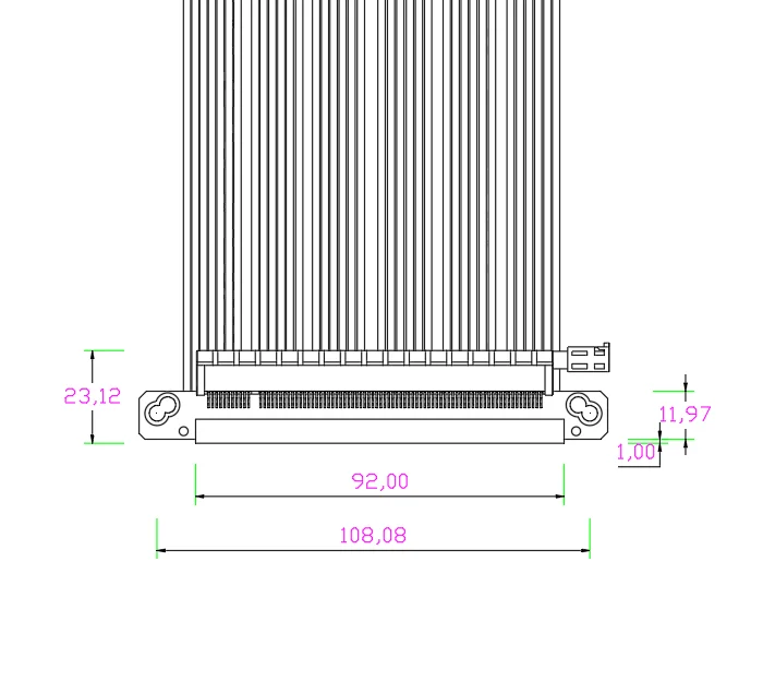 Duplo Reverso Pcie 4.0 Riser Cabo 185 mm Vertical Gpu Montagem Azul para Itx a4 Case Pcie 4.0 16x Protegido Extremo de Alta Velocidade - Imagem 6