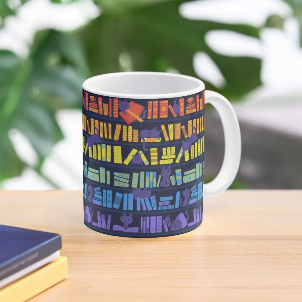 

Library Kittens Coffee Mug Aesthetic Coffee Cups Cup For Tea Tea Cups