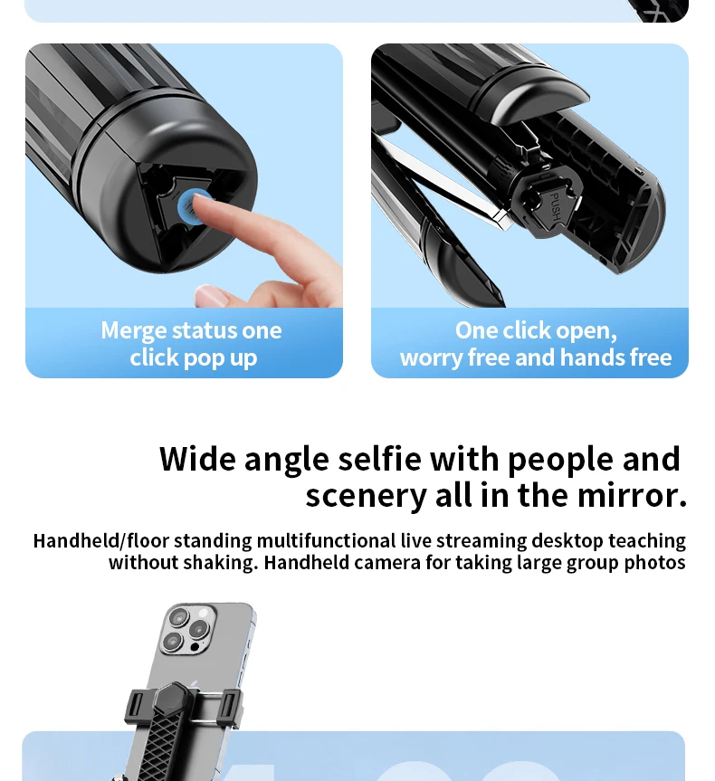Ai Phone Tripod With Auto-rotation And Remote Control For Vlogging_voghion.com