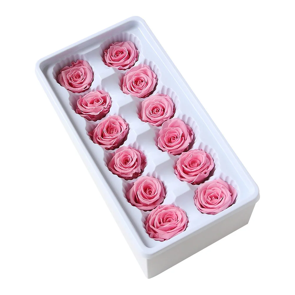 

12pcs/Box Preserved Fresh Fresh Flowers Heads Dried Flower Roses Immortal Life Handmade DIY Eternal Flower Arrangement Gift