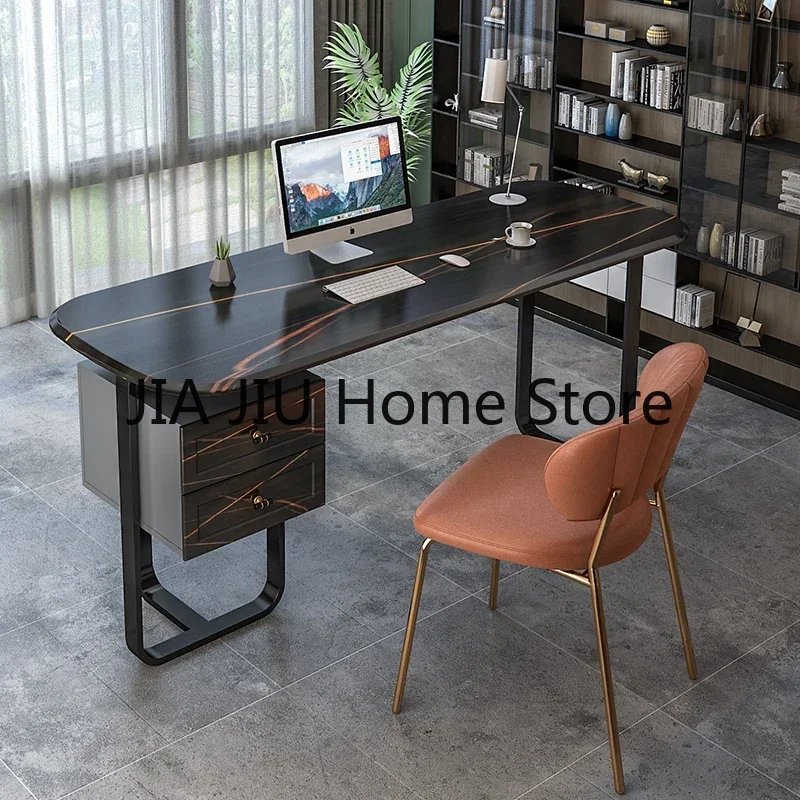 보스 싱글 오피스 데스크, 고급 모던 이탈리아 쓰기 이그제큐티브 오피스 데스크, 홈 테이블 에크리토리오 오데나도르 작업 가구, QF50OD