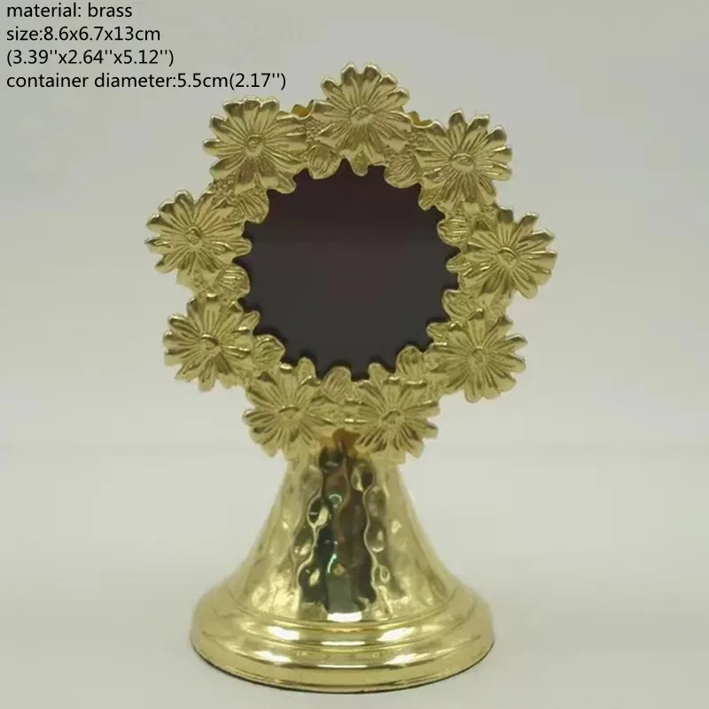 Holy Brass Monstrance High Polished Reliquary Home Decoration Or Church Supplies