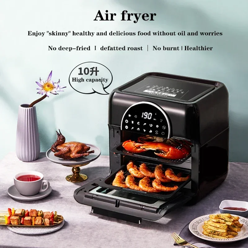 220V/1500W Smoke-Free Air Ooven /LEDTouch Screen/Grilled Chicken French Fries Pizza Fryer /10L Capacity /KDE-579D  Air Fryer 6