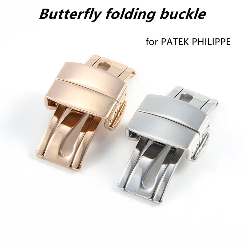 Per Patek Philip 5067 5068 5164 5167 Fibbia Pieghevole A Farfalla Fibbia Pieghevole In Acciaio Di Precisione Accessori Per Orologi Da 18Mm