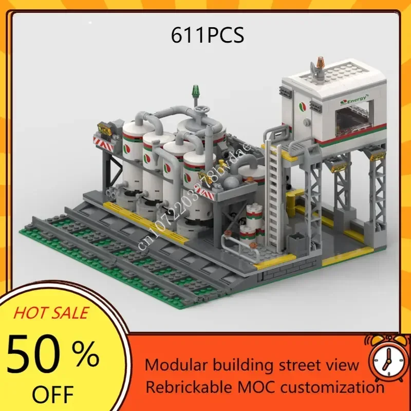 

Transfer Station Modular MOC Creative street view Model Building Blocks Architecture DIY Education Assembly Model Toys Gifts