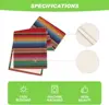 Mexican Colorful Stripes Serape Linen Table Runner Party Decorations Dia De Los Muertos Fiesta Kitchen Table Runner Party Decor 5
