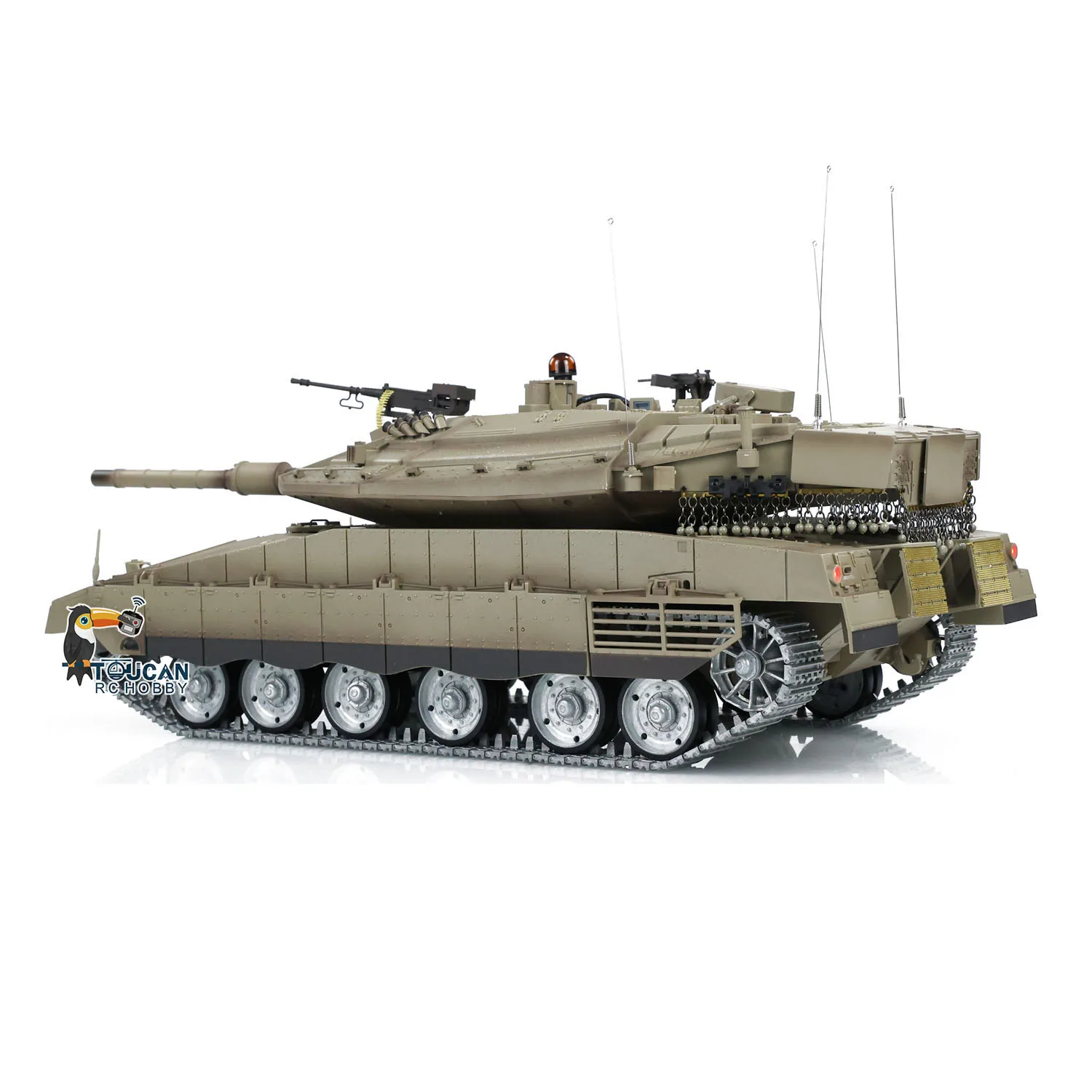Henglong 1/16 Military RC Tank IDF Merkava MK IV Metal Tracks Road Wheels Idlers TK7.0 Remote Control Model Outdoors Toy TH22650 4