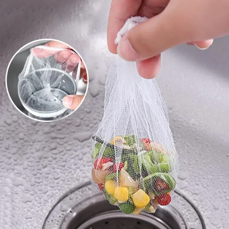 Sink Filter Mesh Bag Stand Waste Garbage Net Shelf Sink Corner Mesh Strainer