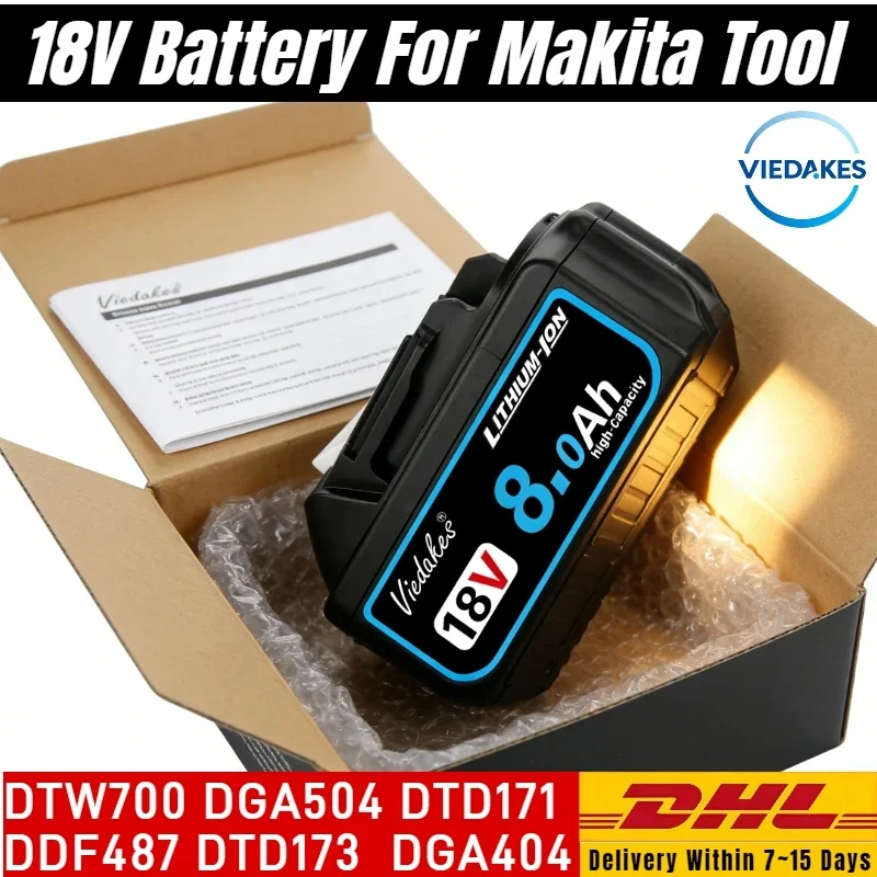 For Makita Battery 18V VIEDAKES 4.0Ah Replacement BL1840B BL1850B Safe Reliable 18650 Li-ion Battery✅