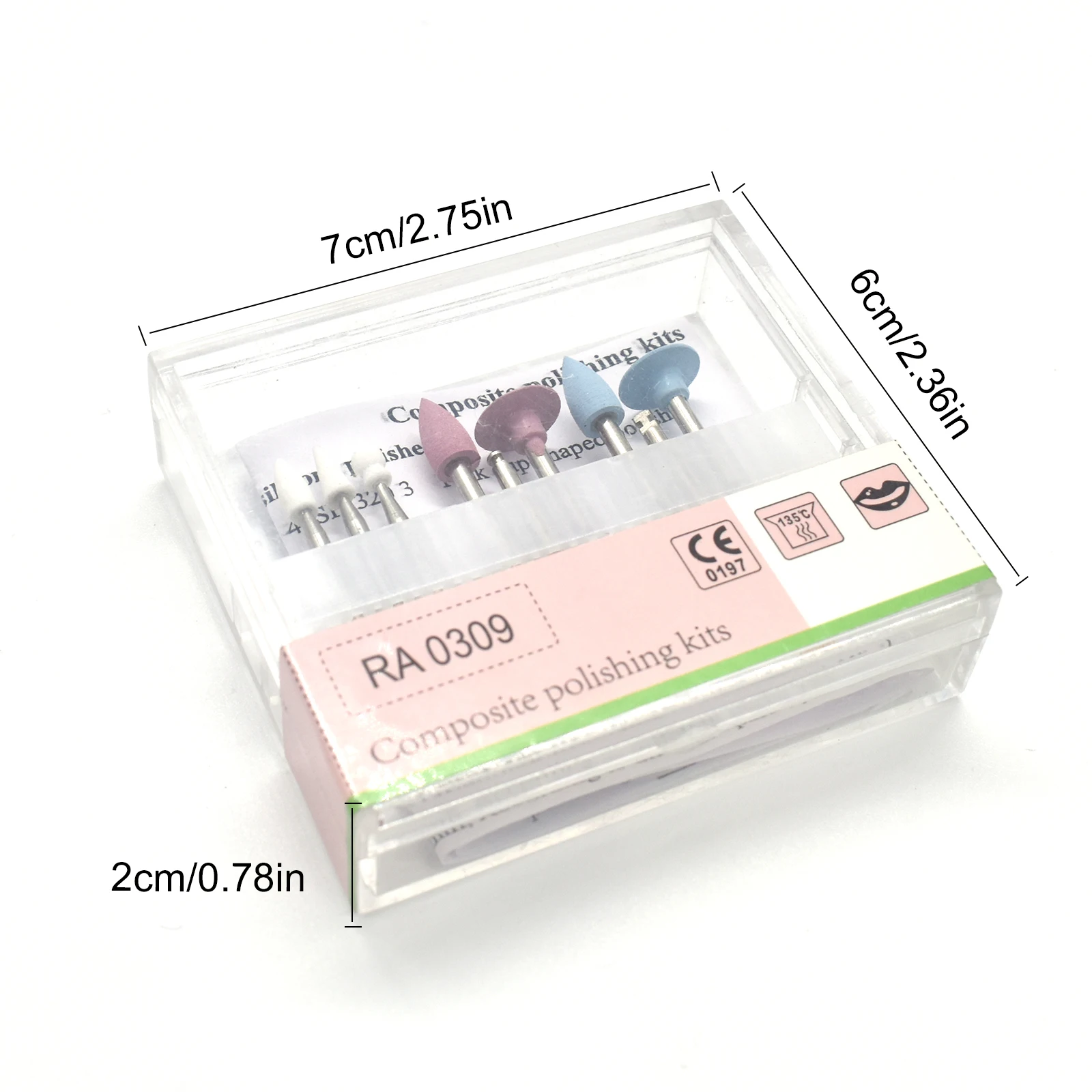 

1Box Dental Composite Polishing For Low-Speed Handpiece Contra Angle Kit RA0309 Oral Teeth Sanding Composite Polishing Set