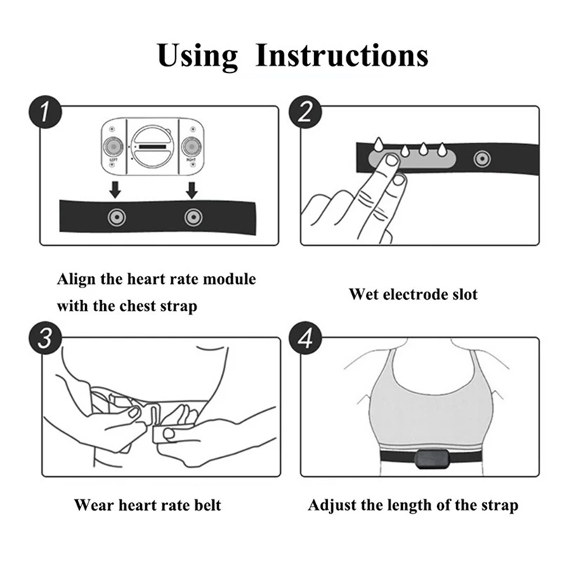 2Pcs Elastic Heart Rate Chest Strap Bands For Geonaute Wahoo Garmin Magene Bryton Coospo Heart Rate Sensor Chest Belt 3