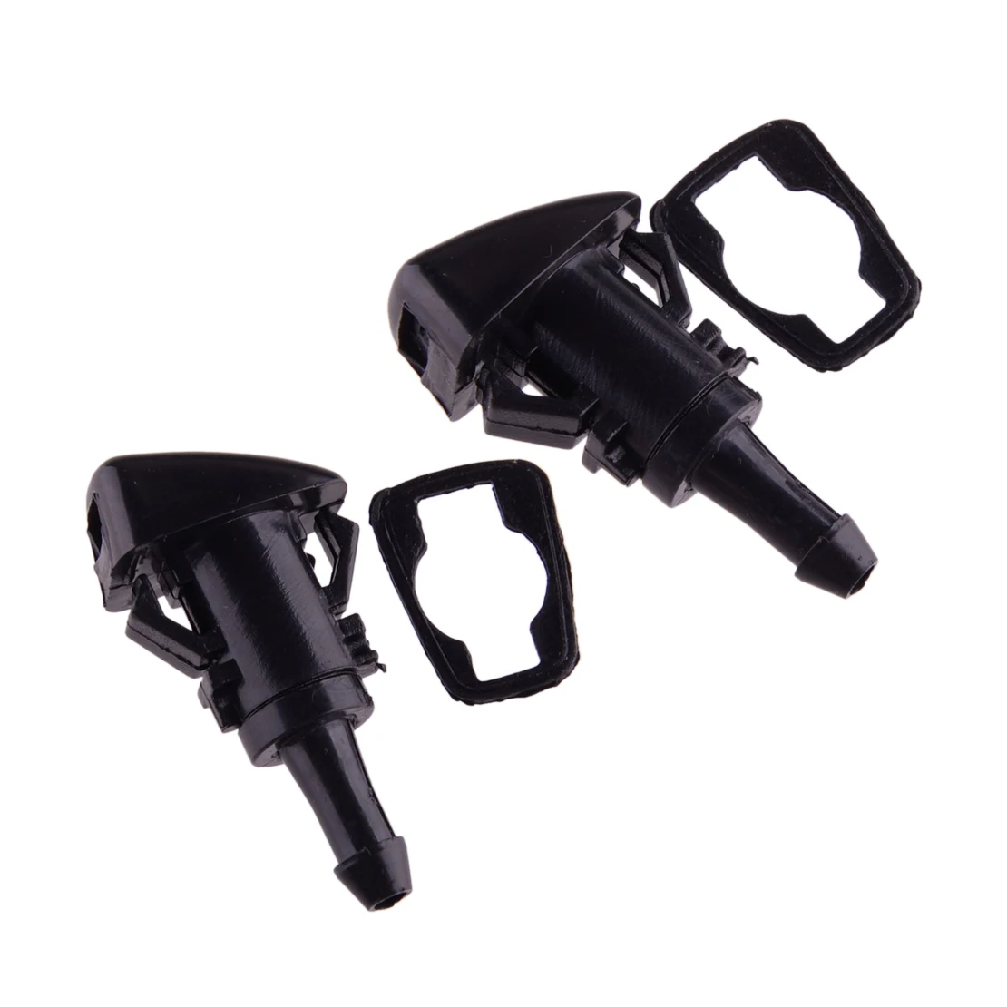 86636Fg051 2Pcs Car Windshield Wiper Washer Jet Nozzle With 2 Gaskets Fit For Subaru Impreza Wrx Sti 2008 2009 2010 2011 Black