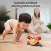 Dancing Crab Escape Crabs Baby Crawling Crab Musical Dancing Moving Toy Run Away Toy for Babies Crawling Interactive Toys 6