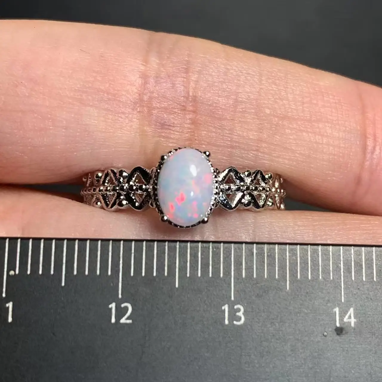 NEW ARRIVAL Natural Opal Ring Adjustable Female Ring Jewelry for Women Gift Wholesale High Quality Vintage Fine