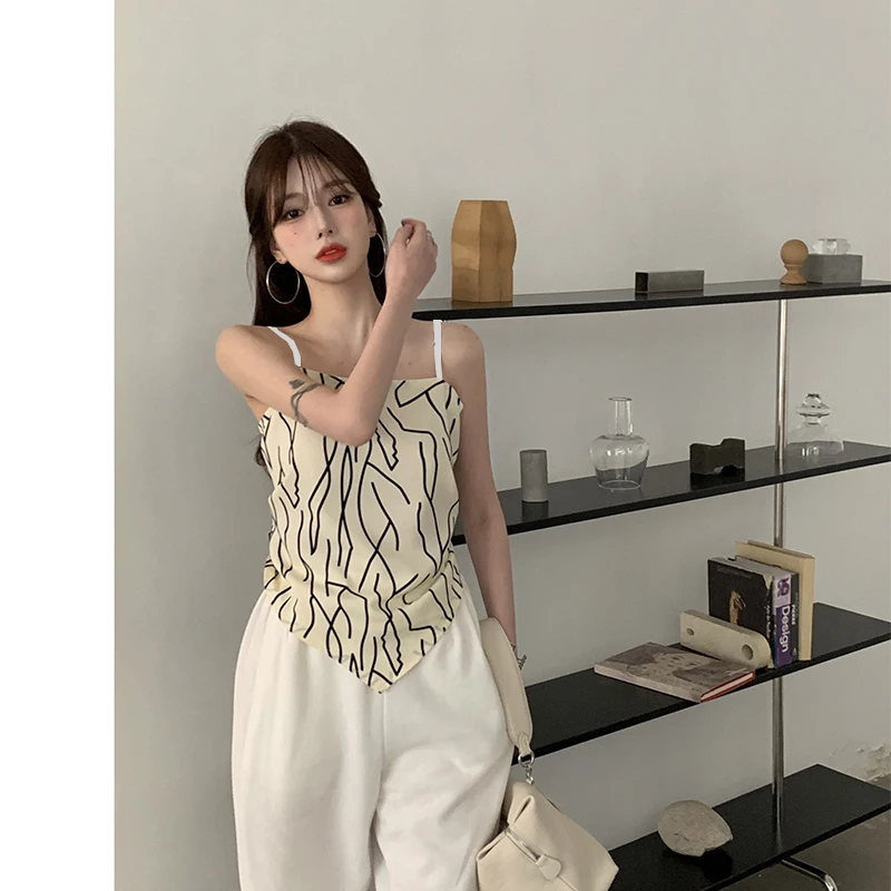 Elegant Lace Trim V-Neck Sleeveless Blouse Ruffle Hem Open Back Tank Top White Pink Blue Gray