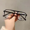 Large Frame Double Girder Clear Lens Glasses Big Simple Myopia Nerd Spectacles Degree -0.5 -1.0 -2.0 -3.0 -4.0 to -6.0 5