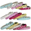 Super Shining Diamond Rhinestone Cat Collar Puppy Baby Dog Cat Collar Leather Strap Kitten Accessories Adjustable Cat Necklace 3