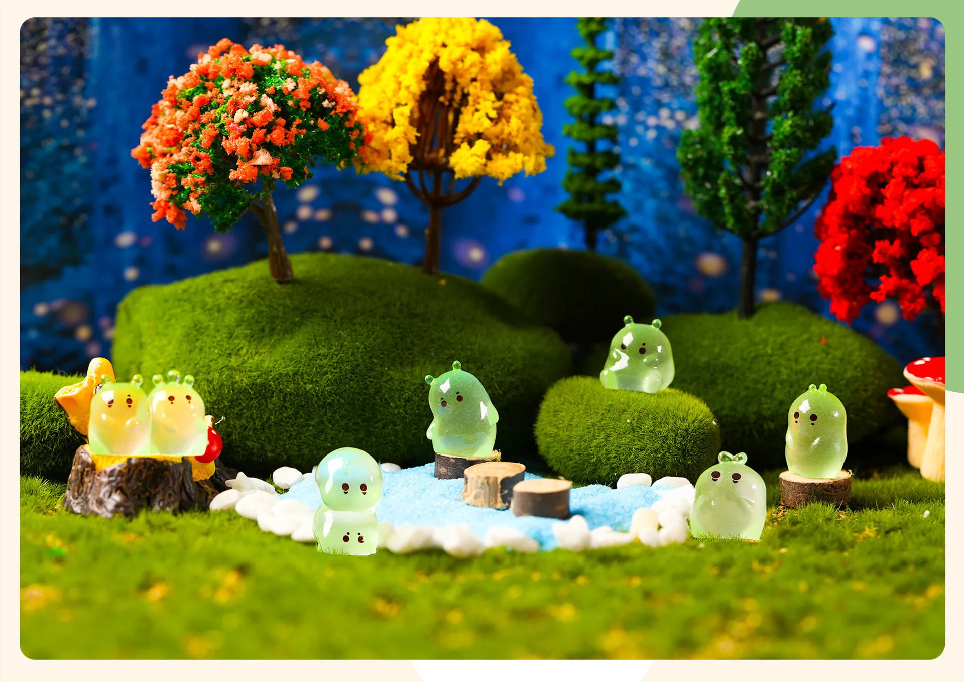 Sumind 44-Piece Miniature Garden Set - Small Fairy Garden Decor With Houses, Animals, Mushrooms, Ladybugs For DIY Terrarium & Dollhouse