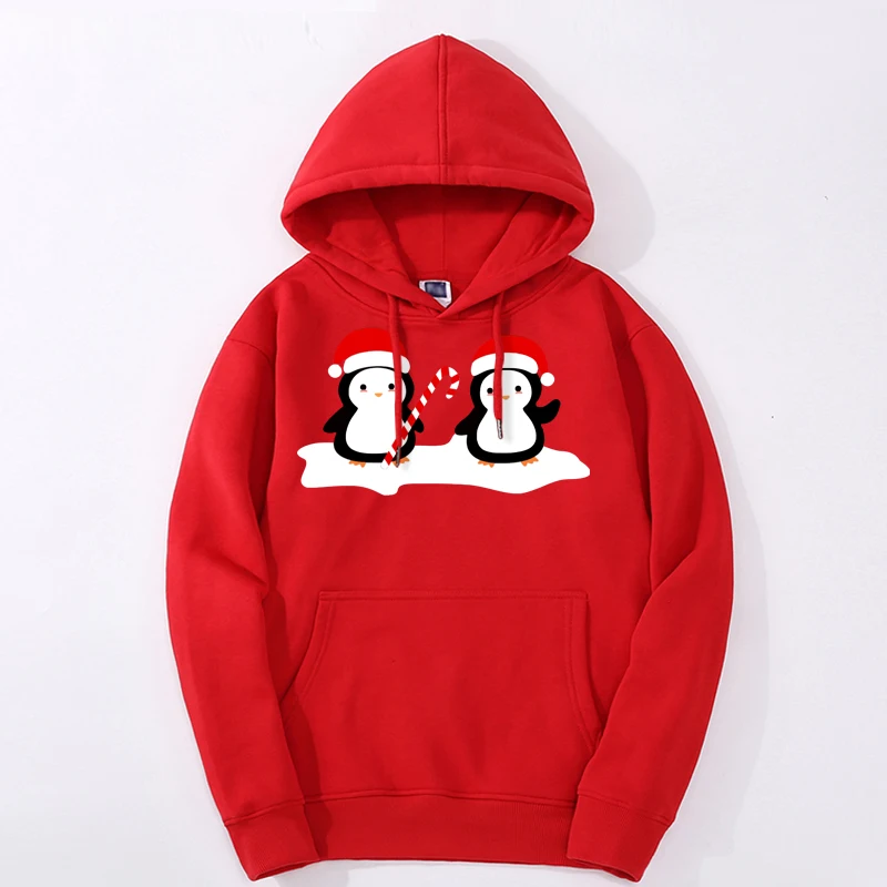 

Xmas Hoodies Christmas Penguins Are So Cute Warm Fitness Moletom Bodywarm Pullovers Mens Top Tracksuit Unisex Warm Sweatshirts