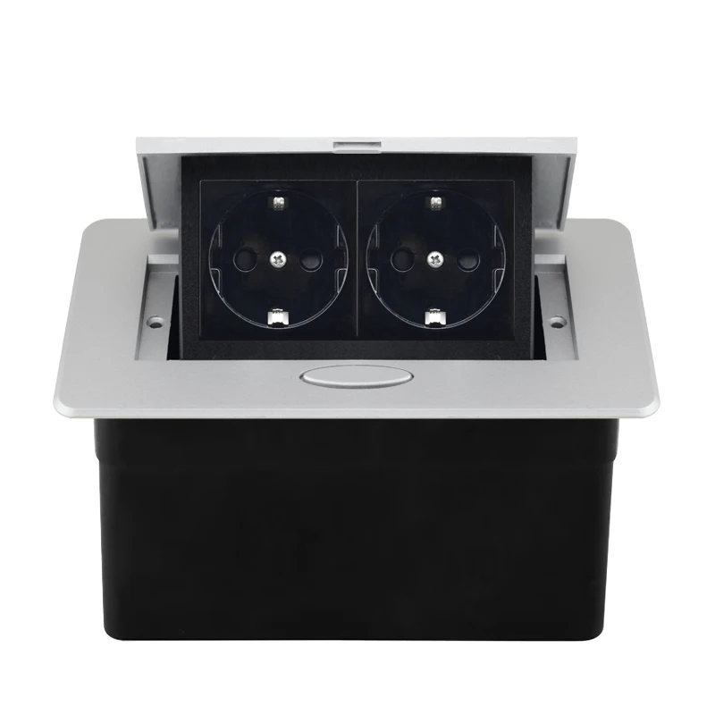 Desktop Power Socket with Dual USB and Type-C Interface, 220V Pop-Up Hidden EU Socket
