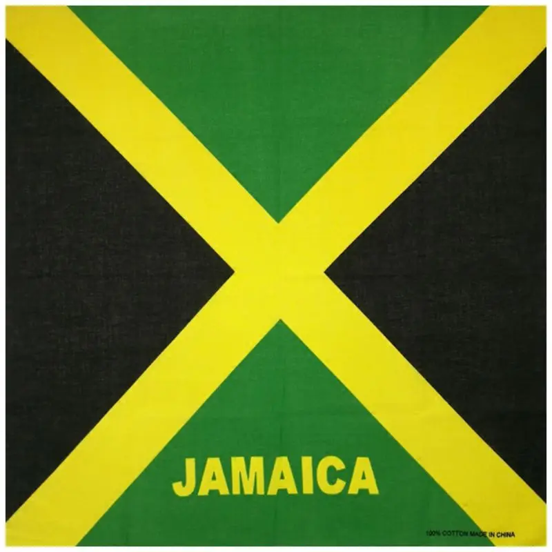 Motorcycle Bandana Cycling Bandana Bandana Headscarf Cotton Bandana Multifunctional Bandana Flag of Jamaica Print Unisex Square Bandanas Cotton Hair Scarf Biker Motorcycle Neckerchief Hip-Hop Headwrap Patriotic Accessory