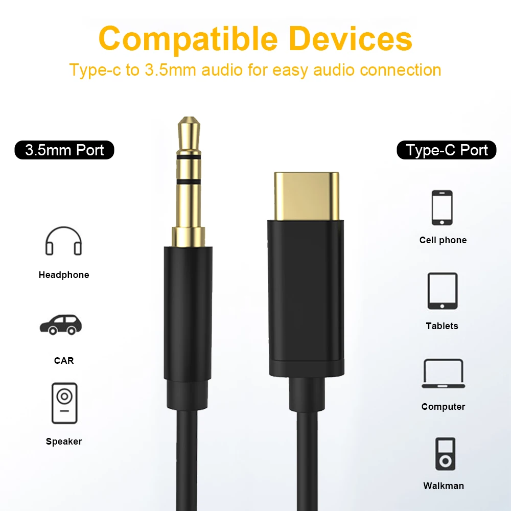 ZOGUO USB CŸ 3.5mm  - AUX ̺, CŸ  ī, ڵ Ŀ , Tipo C  