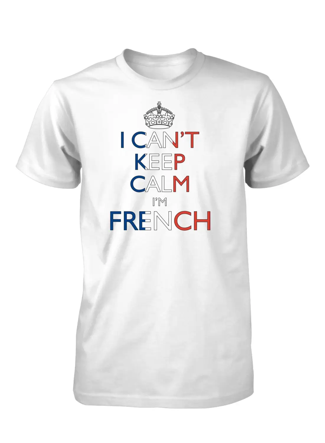 Camiseta divertida de Francia I Can't Keep Calm I'm French